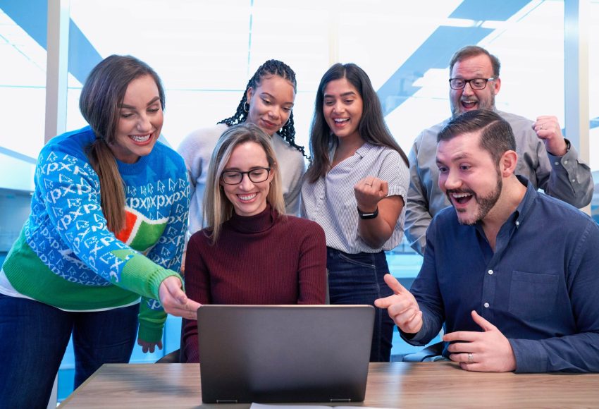Good website makes people happy People Celebrating effective online Presence